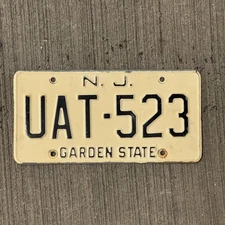 1959 New Jersey  License Plate  Auto Tag Garage Decor Garden State UAT 523