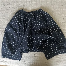 COMME des GARCON Leaf pattern drop crotch sarouel half pants Japan Navy Small