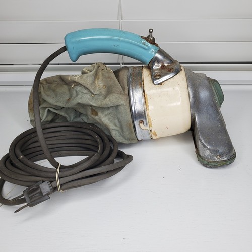 Vintage Metal Hand Held Vacuum Blue Handle Read Description - Picture 2 of 24