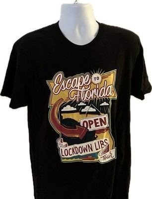 Lockdown Libs Escape to Florida Shirt Mens Large DeSantis Republican Trump Era