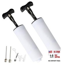 Portable Handheld Ball Pump, 2 Pack Manual Inflator for Basketball, Football,