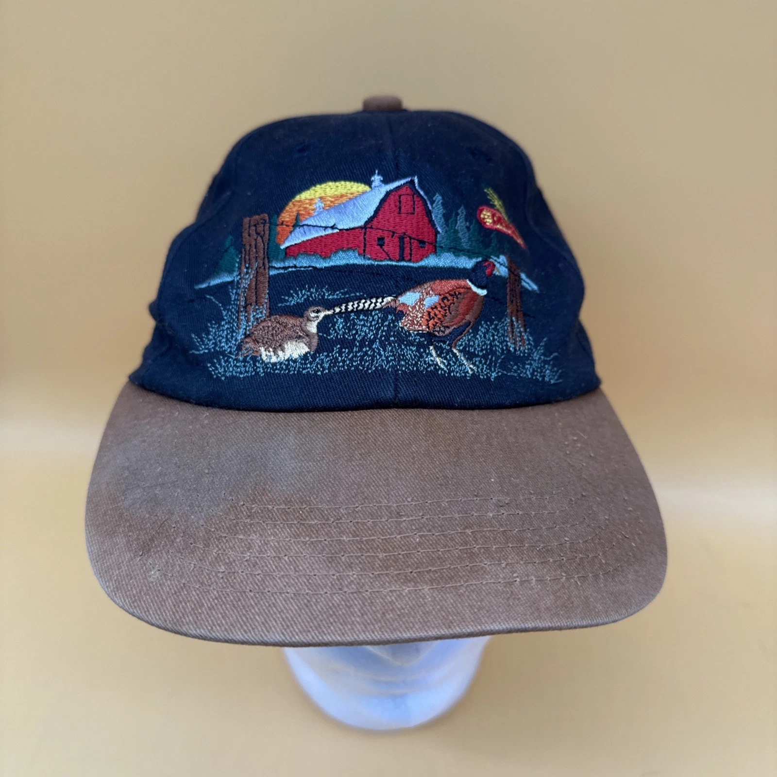 Vintage Dekalb K Products Pheasant & Farm Hat Snapback Baseball Cap Seed USA VGC