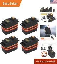 High-Speed 4-Pack MG995 Servo Motors with Metal Gears - Perfect for DIY Robotics