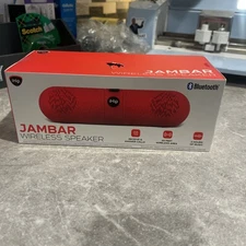 NEW iHip wireless bluetooth speaker JAMBAR 30' range White usbcharging AUX CABLE