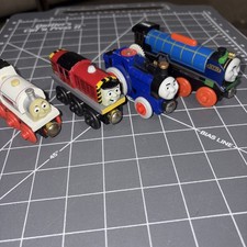 Thomas Wooden Railway Lot of 4 Trains Salty, Ferguson, Stanley, Patchwork Hiro