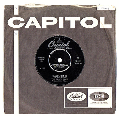    Beach Boys - Sloop John B    Orig 60s 1st Press 7'' .. Vinyl 7'' .... EX+