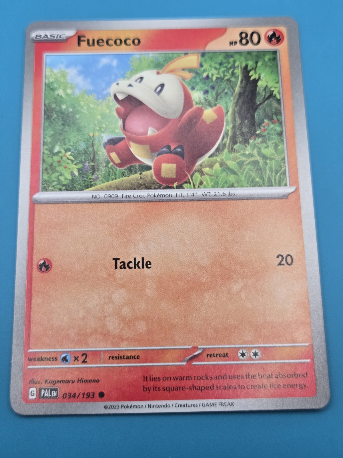 2023 Pokemon Card Paldea Evolved Fuecoco 034/193 Regular NM