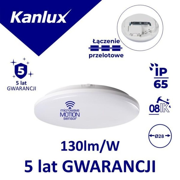 Led Plafonier Rund Mit Mikrowellensensor Stivi 35001-image
