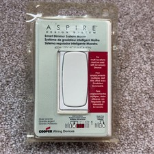 Cooper Aspire White Satin/Gray Smart Dimmer S...