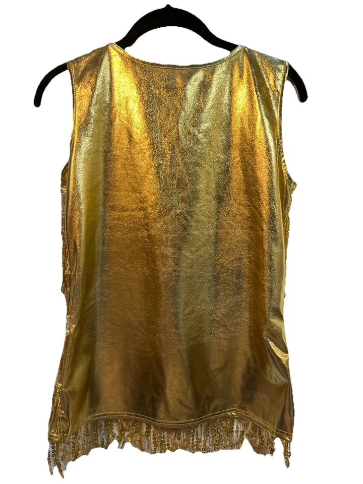 Золотой блестки бахрома Flapper бак S/M - 1920-х Гэтсби костюм для Хэллоуина ✨ - Изображение 3 из 4