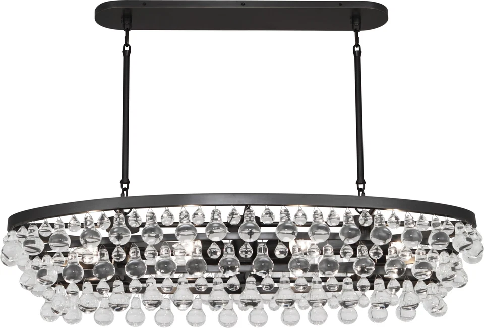 Robert Abbey Bling L Chandelier Bling 43" Linear Chandelier - Brass - Image 2 of 4