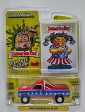 Green Light Garbage Pail Kids 1985 Dodge Ram D-250 Rhetta White & Blue 54090-E