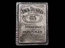 NC01144 VINTAGE 1970s  JACK DANIEL'S OLD TIME NO. 7 WHISKEY  BOOZE BELT BUCKLE