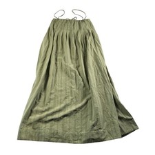 Free People Spanish Moss Green Textured Stripe Maxi Dress Small OB1876659 NWT