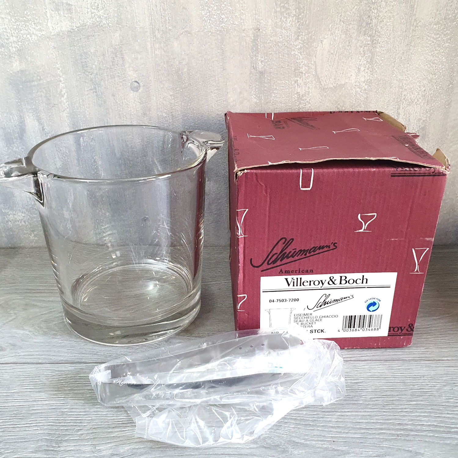 Villeroy & Boch Schumann's American Bar Ice Bucket + Tongs Mancave Cocktails