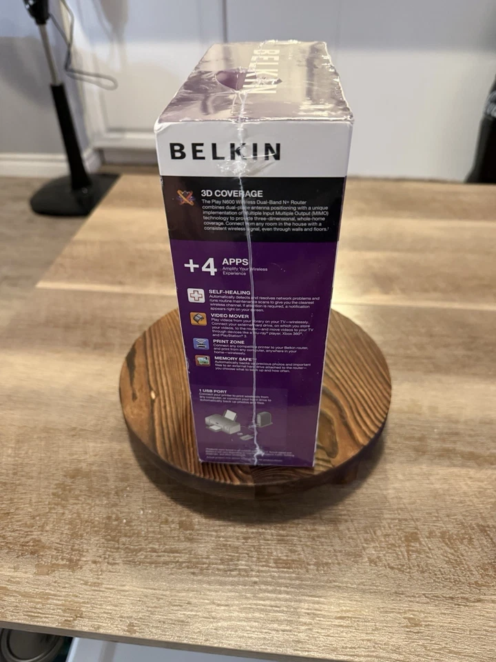 Belkin F7D8302 Play N600 300 Mbps 1-Port 10/100 Wireless N Router NEW & SEALED! - Image 4 of 4