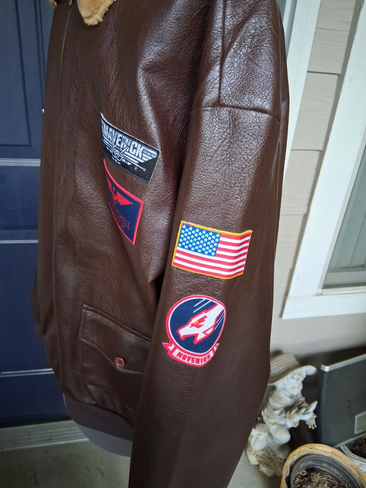 Top Gun Maverick Bomber Flight Aviator Cosplay Costume Jacket Sz Adult Standard image 5