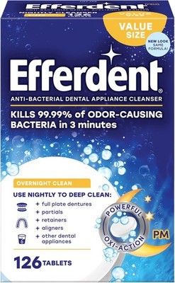 Efferdent Retainer Cleaning Tablets, Denture Cleaning Tablets For Dent