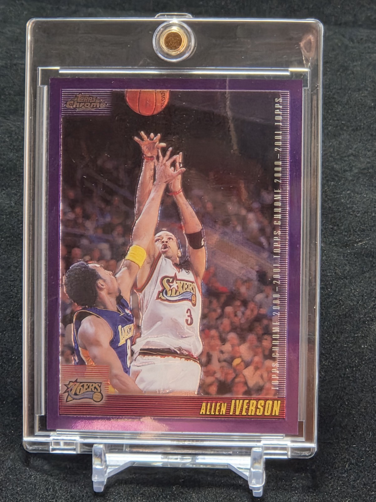 Allen Iverson 2000-01 Topps Chrome Guarded by Kobe Bryant #93