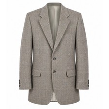 Farah 40L Wool Blazer Sport Coat USA preppy office men's retro school tweed tan