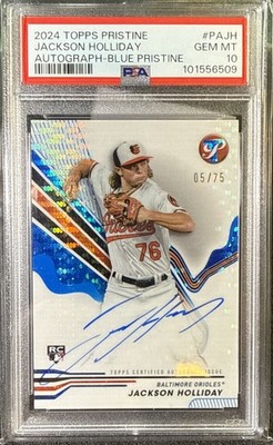 2024 Topps Pristine - Pristine Autographs Jackson Holliday #PA-JH Blue Pristi...