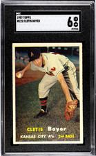 1957 Topps #121 Cletis Boyer SGC 6