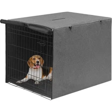 Deblue 30” Dog Crate Cover – Heavy-Duty Waterproof Pet Kennel Cover for (Gray)