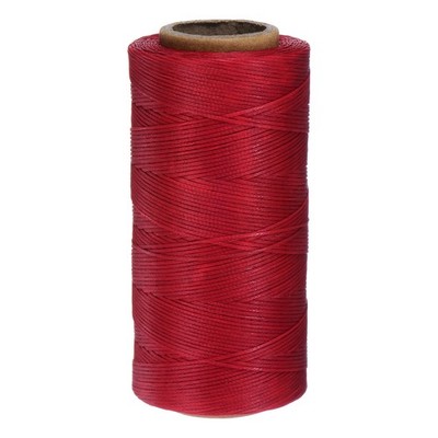 Flat Leather Sewing Waxed Thread, 284 Yards / 260m 0.8mm 150D, Red