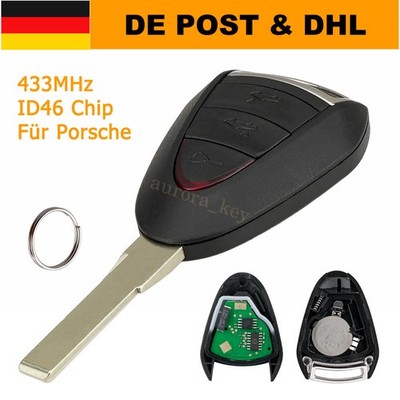 Funk Schlüssel Fernbedienung 3 Tasten für Porsche 911 997 987 Boxster Cayman