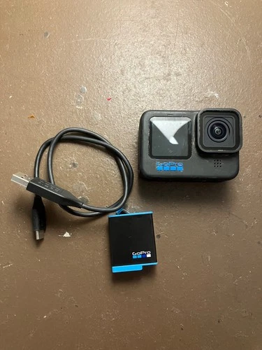 GoPro Hero10 Black Action Camera w/ 1 Battery, Charge Cable, and 64GB SD Card