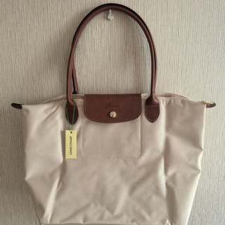 Sac cabas Longchamp Le Pliage Off White Taille L