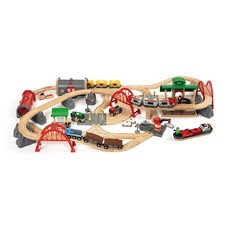 BRIO World Rail  Road Deluxe Set Wooden Train Toy Ages 3 Track  Vehicles