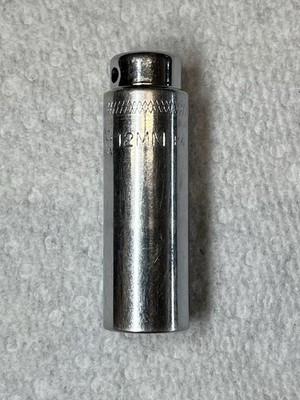 MAC TOOL 12mm X 1/4'' drive deep 12 point socket #MD212MM