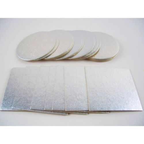 8", 10, 12, 14 & 16" inch Cake Boards 3MM V Strong Double Thick & Silver Foiled - Picture 1 of 6