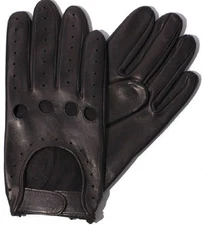 MENS SLIM FIT DRIVING GLOVES CHAUFFEUR LAMBSKIN LEATHER DRESS FASHION MOTOR BIKE