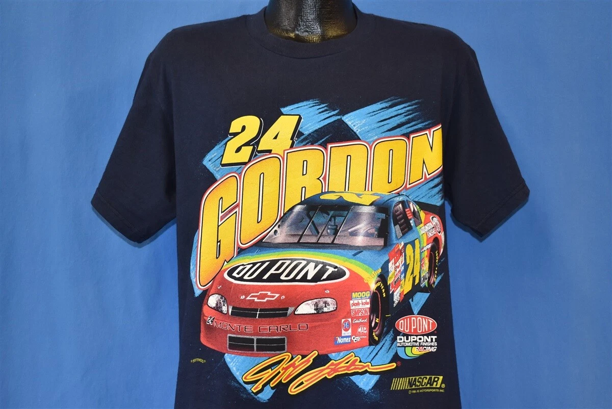 vtg 90s JEFF GORDON NASCAR #24 DUPONT MONTE CARLO CHEVY 2 SIDED t-shirt RACING M