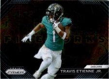 2023 Panini Prizm #F-18 Travis Etienne Jr. Fireworks Jacksonville Jaguars