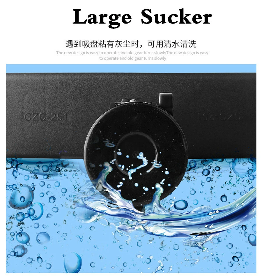 1Pcs Large Sucker Rear View Mirror Accessory Wide Large Car Dash Mount Rearview - Image 4 of 4