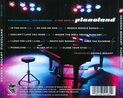 DEANNA BOGART PIANOLAND NEW CD