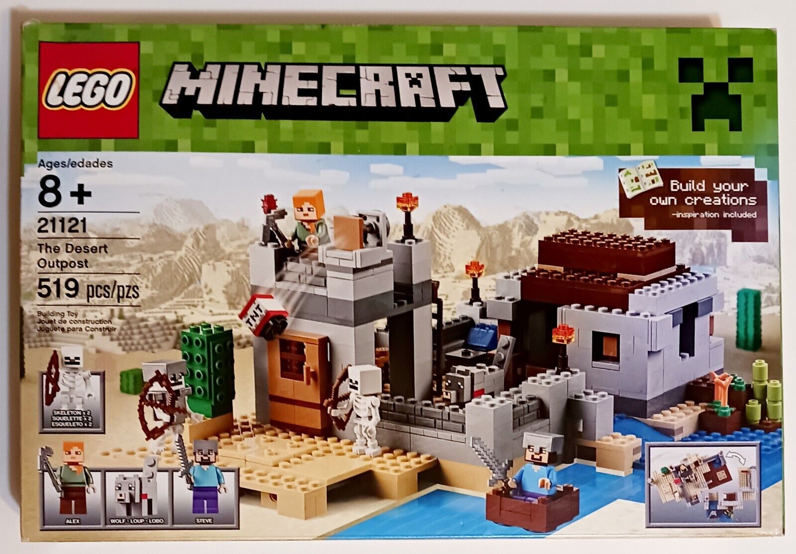 LEGO Minecraft The Desert Outpost 519 Pieces 21121 Building Toy