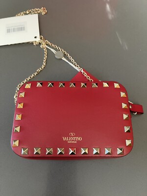 NEW Valentino Garavani Mini Camera Crossbody Bag, Leather, Red | eBay