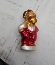 VTG SANTA REINDEER-KREBS LAUSCHA-GERMANY-BLOWN GLASS CHRISTMAS ORNAMENT NIB