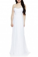 Dave & Johnny 3/4 White Dess Ruched Blng Sweetheart Prom Formal Wedding 669 $329