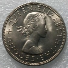 1963- New Zealand- 1/2 Crown -UNC