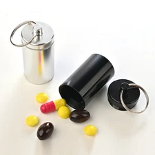 Outdoor Pill box Keychain Medicine Case Bottle Drug Holder container Keychain