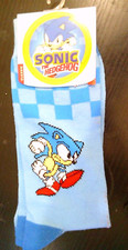 NEW blue SONIC THE HEDGEHOG novelty socks fits size 8-12