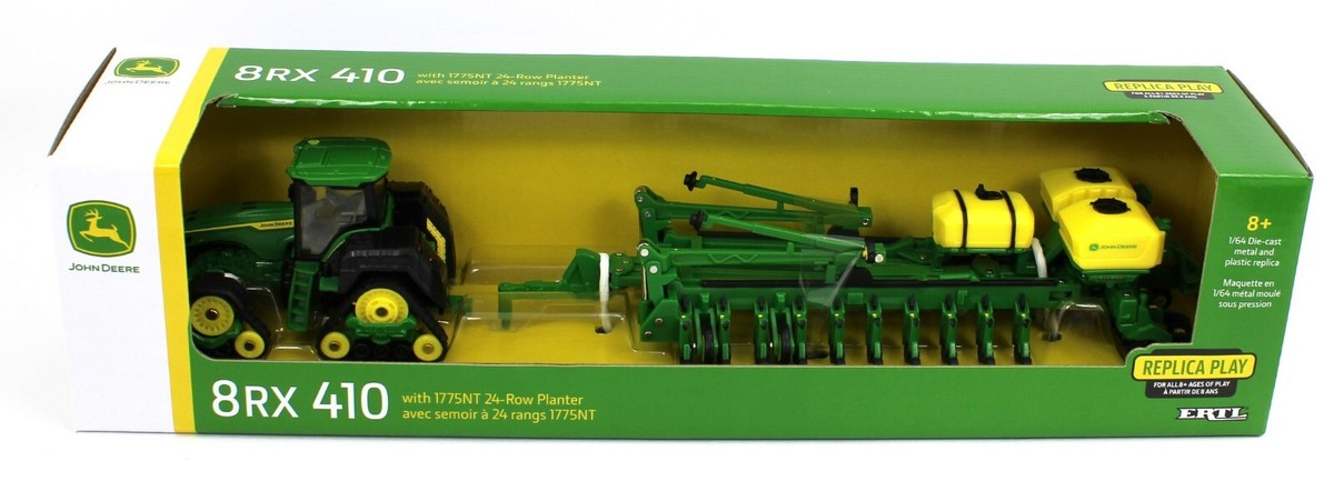2023 ERTL 1:64 John Deere 8RX 410 Tractor w/TANKS & 1775NT 24-Row