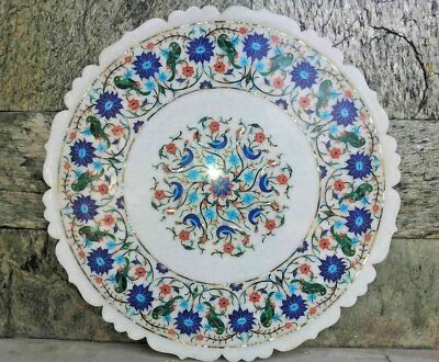 30 '' Marmor Kaffee Center Table Top Semi Precious Steine Inlay Handmade Arbeit