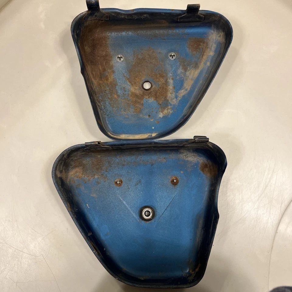 Honda CB450 CL450 1971 70-74 OEM cubierta lateral izquierda derecha carenado cubiertas de caja de aire Foto 2 de 2