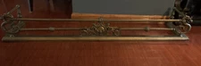 Antique Brass Bronze Fireplace Mantel Bumper Surround Fender Floral Dragons